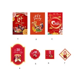 Tem dán tết , tem dán chúc mừng năm mới