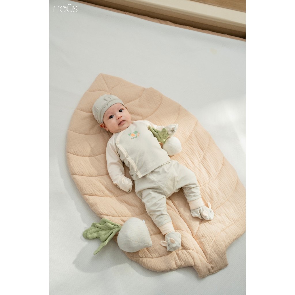 NEW Bộ Quần Áo Dài Tay Nous Vải Petit Mềm Mại An Toàn Cho Bé Từ Sơ Sinh Size Newborn Chính Hãng Nhiều Mẫu
