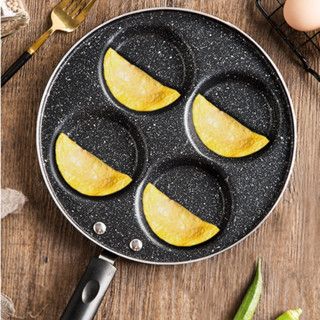 Chảo Chiên rán Trứng Chống Dính 4 Ngăn khuôn chảo hình tim dùng cho mọi loại bếp