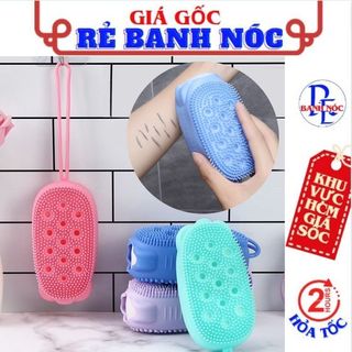 Bông Tắm Silicon Tạo Bọt Massage 2 Mặt Siêu Mềm Có Dây Treo - Bông Tắm Kỳ Gét Tẩy Da Chết Hình Chuột Cute