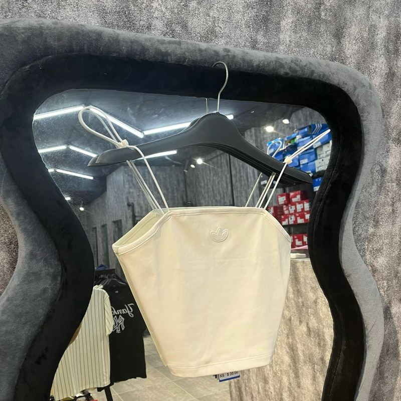 Chính Hãng Áo Croptop Adidas Elastic Top Trắng HF1988