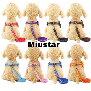 Dây dắt chó mèo dây xích yếm đai yên ngựa loại dây dày