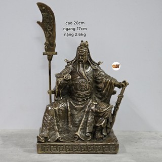 Tượng Quan Công Ngồi Đọc Sách bằng đồng phong thủy
