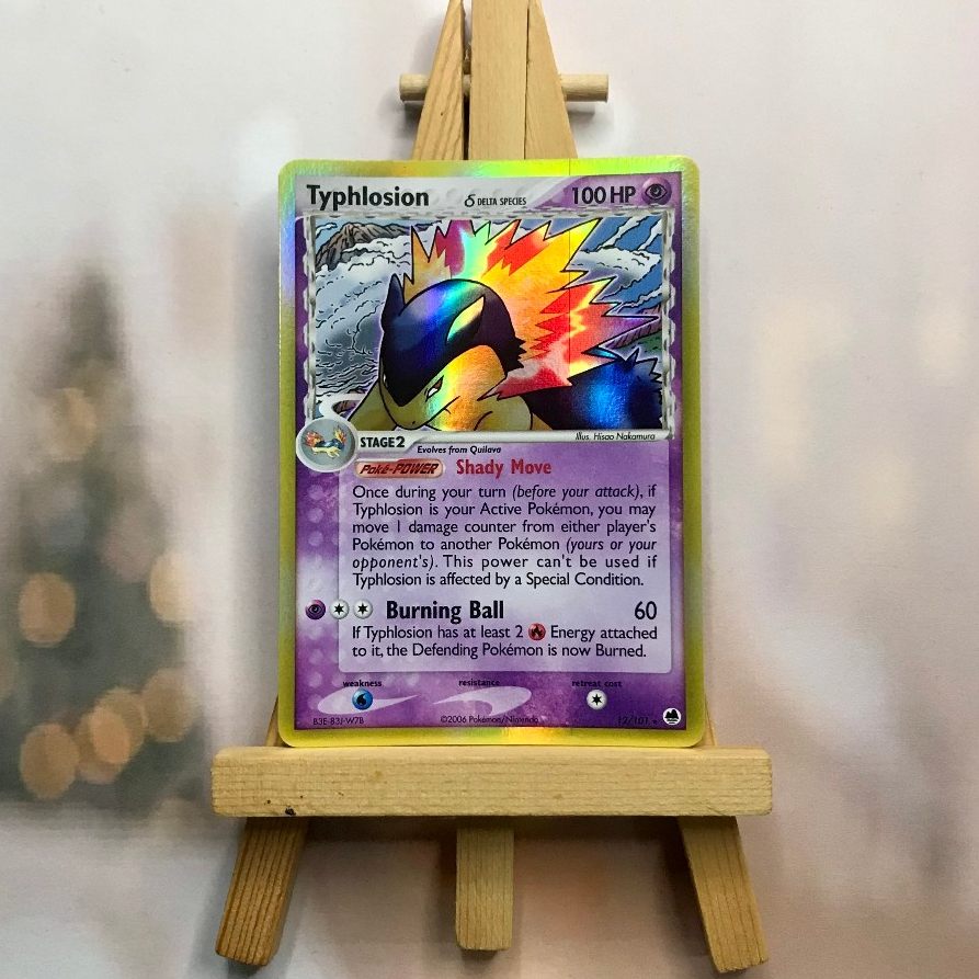 Thẻ hình Pokemon Typhlosion (Delta Species) 12/101 - Bài lẻ Holo Rare tiếng Anh chính hãng