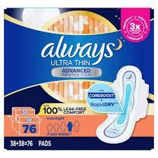 Băng Vệ Sinh Siêu Mỏng Always Ultra Thin Advanced Night 38 Miếng