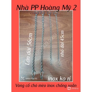 Vòng cổ chó mèo chất liệu inox không gỉ