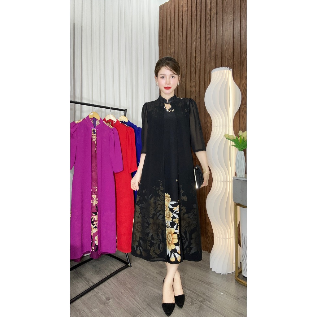 ĐẦM LỤA MANGO CHO BÀ VÈ MẸ