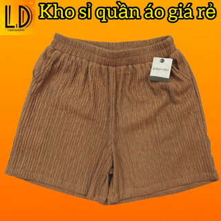 Quần đùi nữ thun dăn vải mềm mịn mặc nhà thun dầy dặn loại 1