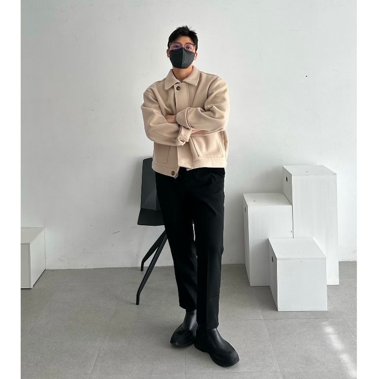 Khoác dạ form boxy