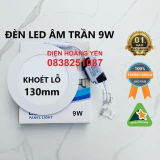 ĐÈN LED ÂM TRẦN 9W PHI 130mm BẢO HÀNH 12 THÁNG