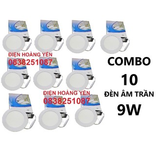 10 đèn led âm trần siêu mỏng 9W 6W BH 12 tháng