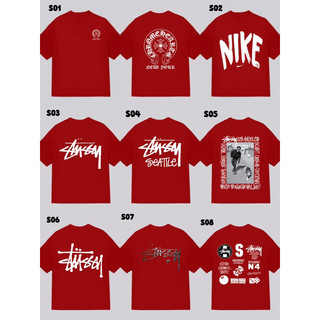 Áo thun màu Đỏ đủ mẫu Stussy - ADLV - Chrome Heart