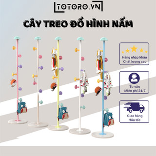 Cây treo đồ kim loại hình nấm, cây treo đồ bằng sắt sơn tĩnh điện decor phòng ngủ hình nấm nhiều màu