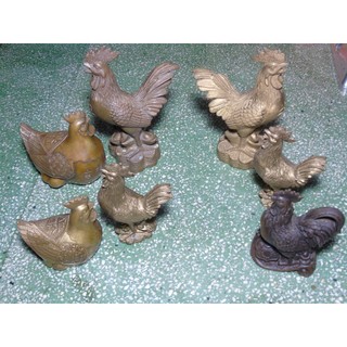 Tượng con gà phong thủy bằng đồng
