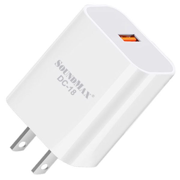 Cốc sạc nhanh Soundmax DC-18 18W - Hàng Chính Hãng Soundmax