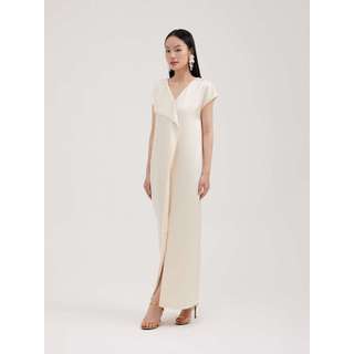 Đầm lụa viền ren Mauve Border dress
