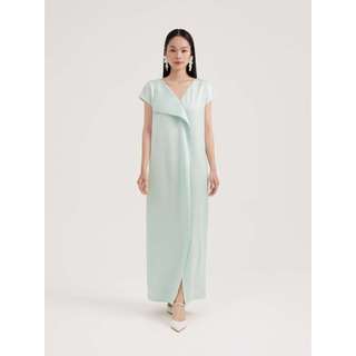 Đầm lụa viền ren Mauve Border dress