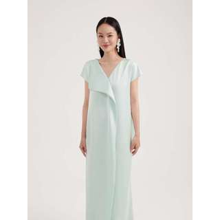 Đầm lụa viền ren Mauve Border dress