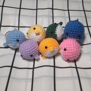 móc khóa cá voi mini len - handmade