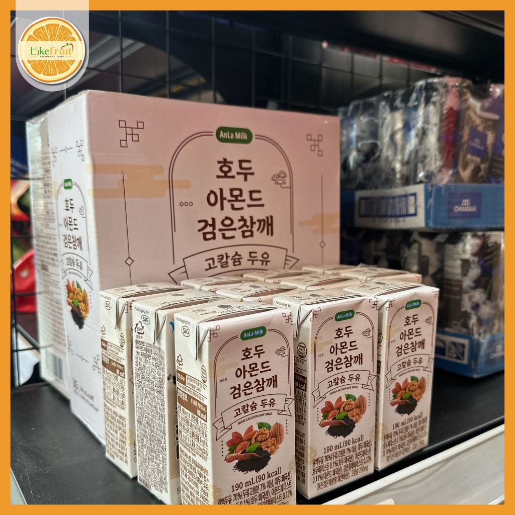 Sữa hạt óc chó hạnh nhân đậu đen ANLA MILK chính hãng Hàn Quốc (Thùng 16 hộp)