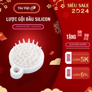 Lược gội đầu silicon massage da đầu, giảm rụng tóc kích mọc tóc