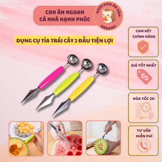 Dụng cụ tỉa, cắt, múc trái cây hoa quả 2 đầu