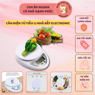 [Tặng Kèm Pin] Cân Điện Tử Nhà Bếp 5Kg - Vỏ Hộp Trắng