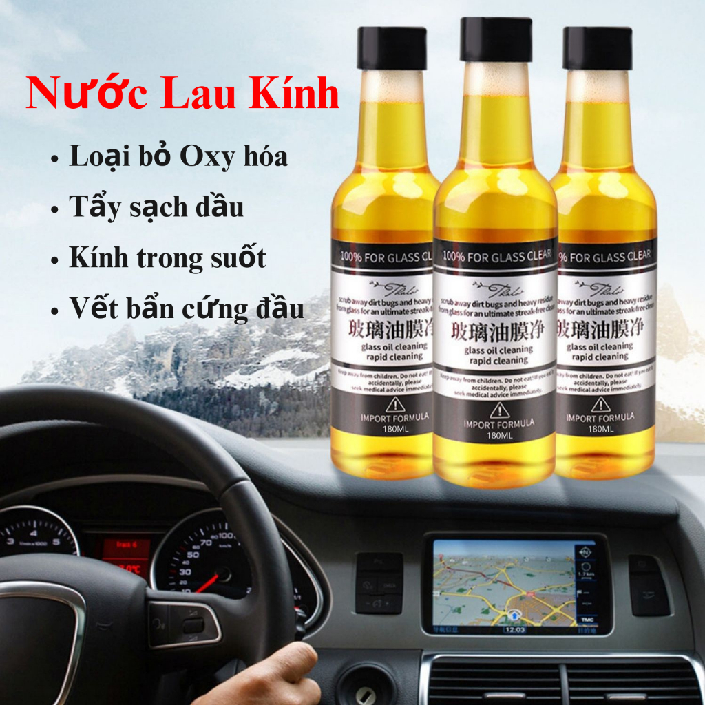 Nước Lau Kính Ô tô - Dung Dịch Tẩy Rửa Vết Bẩn Trên Kính Cửa Trên Ô Tô - Nước Rửa Xe Ô tô