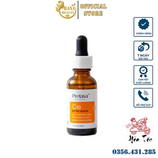 Serum sáng da mờ thâm vitamin c pretasa c10 extra serum - hàng chính hãng