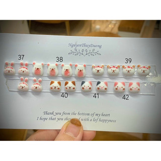 charm thú bột nổi làm nail