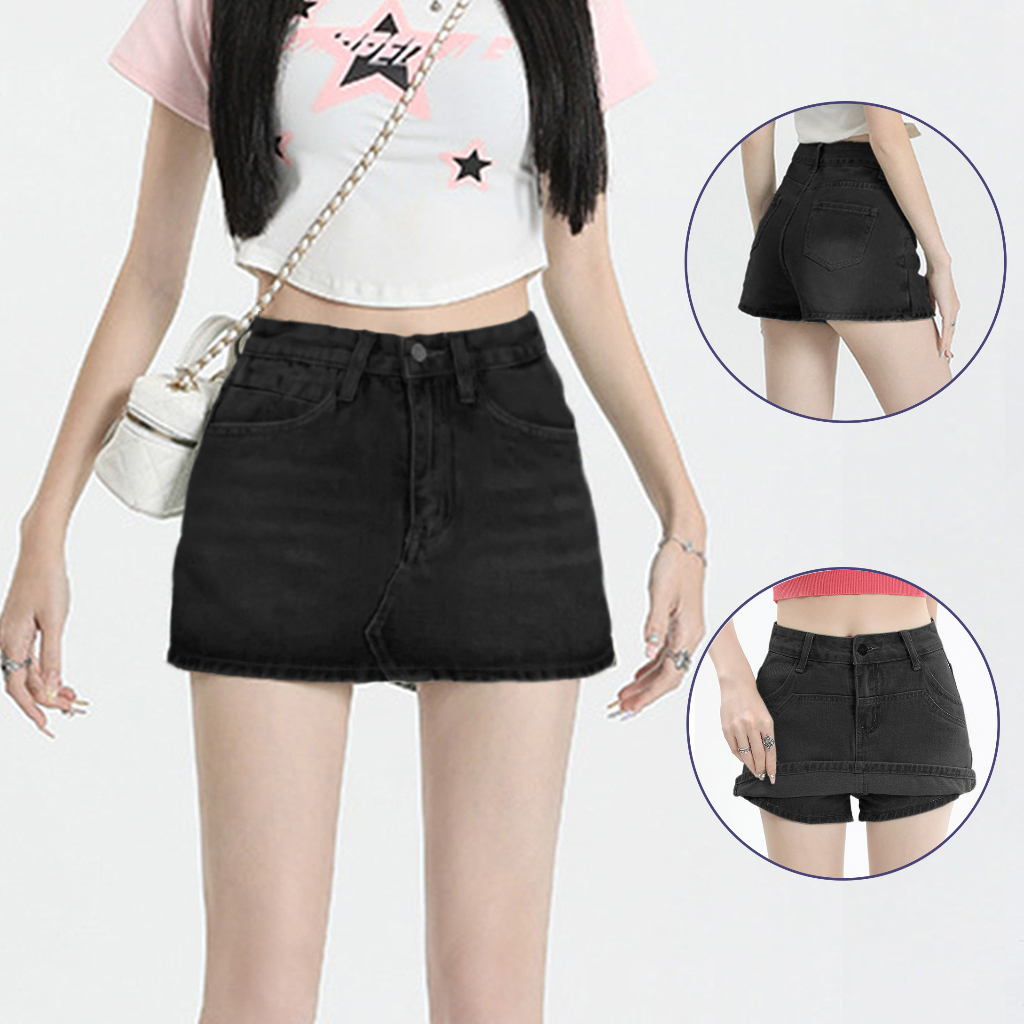 [XẢ KHO] Chân Váy Jean Chữ A Ngắn Madela, Quần Giả Váy Jean Bộ SP: Chân Váy Bò Chữ A Ngắn, Váy Bò Ngắn, Váy Jean Ngắn | BigBuy360 - bigbuy360.vn