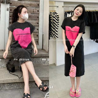Váy phông cottong mềm loang trái tim tiểu thư