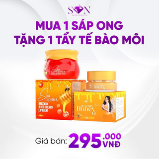 Son dưỡng sáp ong tặng kèm tẩy môi