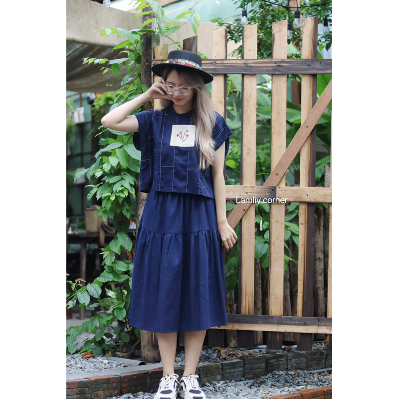 LAMLIY - Áo TƯỜNG HOA thêu tay linen