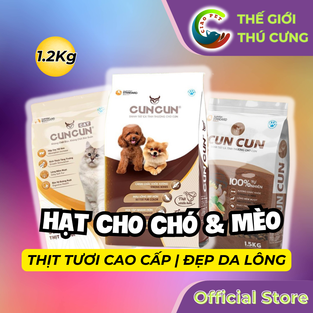 [1.2kg] Thức ăn cho chó - mèo CUNCUN
