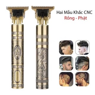 Tông đơ chấn viền tạo kiểu tóc tại nhà Tông đơ cắt tóc thân đồng nguyên khối tặng 4 cữ cắt tóc .kèm pin sạc đủ bộ