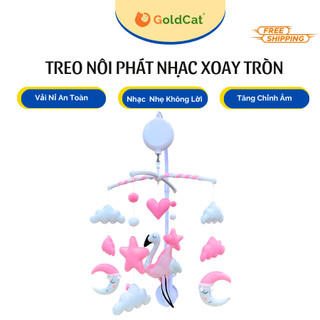 TREO NÔI PHÁT NHẠC XOAY TRÒN GOLDCAT - thanh chữ j- thanh chữ x-hộp nhạc