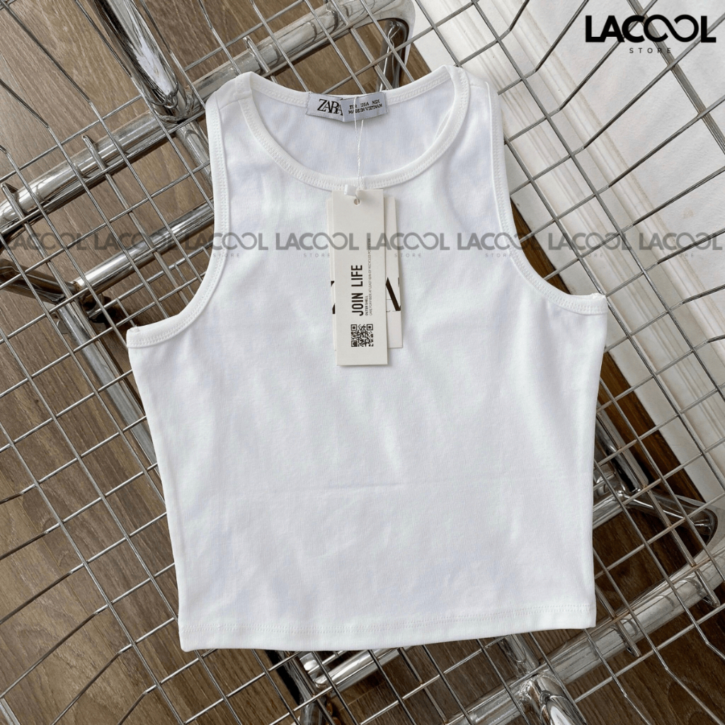 Áo Ba Lỗ Croptop Nữ Thun Tăm LACOOL Siêu Mềm Mát Thoáng Khí, Dáng Crop Khoe Body Có 5 Màu Basic Cho Nàng Lựa Chọn LA16 | BigBuy360 - bigbuy360.vn