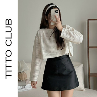 Chân váy chữ a tafta khóa kéo sau titto closet