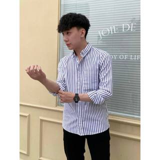 Sơ mi sọc xanh Krad Studio