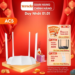 Bộ phát wifi tenda ac5 băng tần kép chuẩn ac 1200mbps - hàng chính hãng