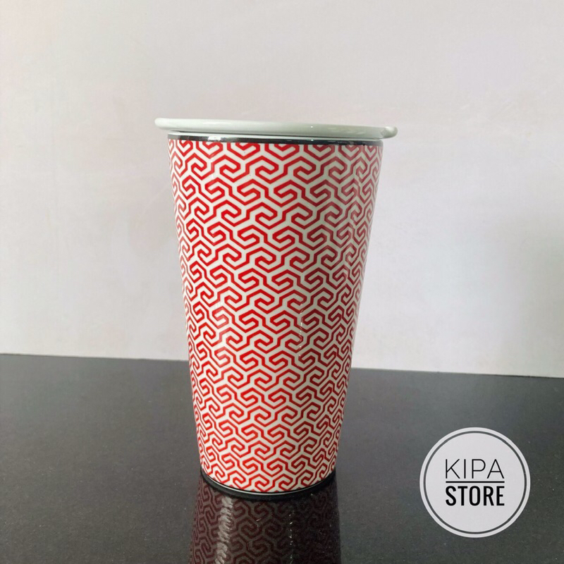 Ly sứ dưỡng sinh Minh Long 480ml, có nắp - Ly sứ cao cấp Mình long- Kipa store