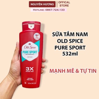Sữa tắm nam old spice pure sport 3x clean 532ml chính hãng