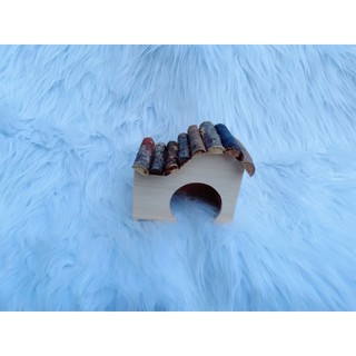 Nhà ngủ mái gỗ mộc cho hamster