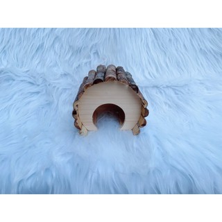 nhà ngủ mái gỗ mộc cho hamster