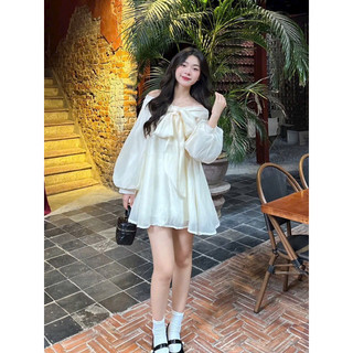 đầm trễ vai voan tơ
