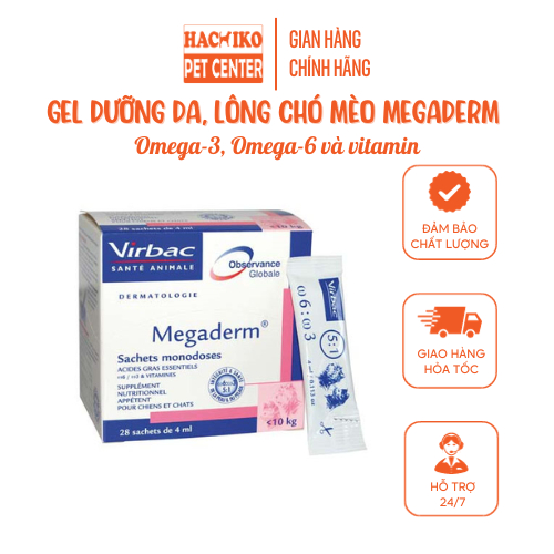 Gel dưỡng da, lông chó mèo Megaderm