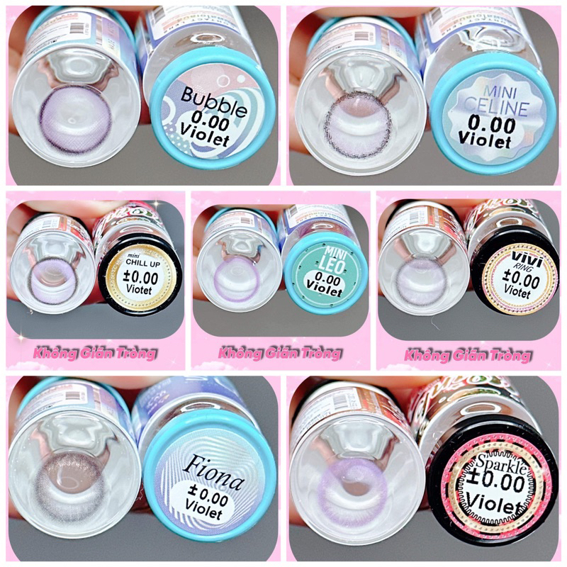 MẪU LENS TÍM/VIOLET KHÔNG GIÃN TRÒNG - 0 Độ