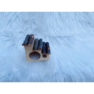 nhà ngủ mái gỗ mộc cho hamster