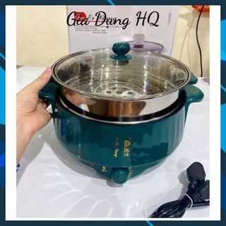 Nồi lẩu 2 tầng đa năng, công suất 1000w, kèm xửng hấp inox